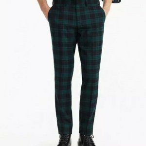 J. Crew Bowery Wool Tartan Plaid Pant